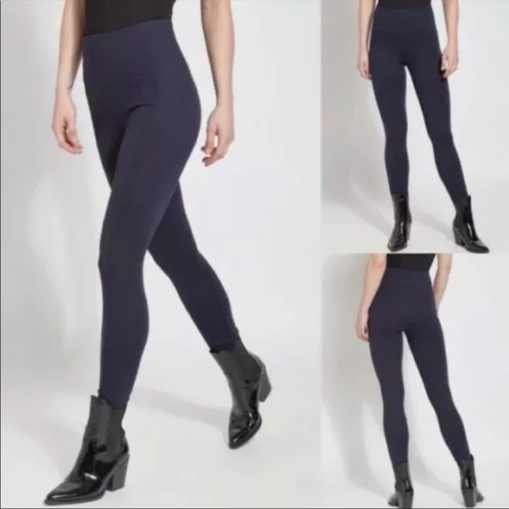 NWT Lysse Sz XS Navy Blue High Waisted Ankle Leggings Shaping